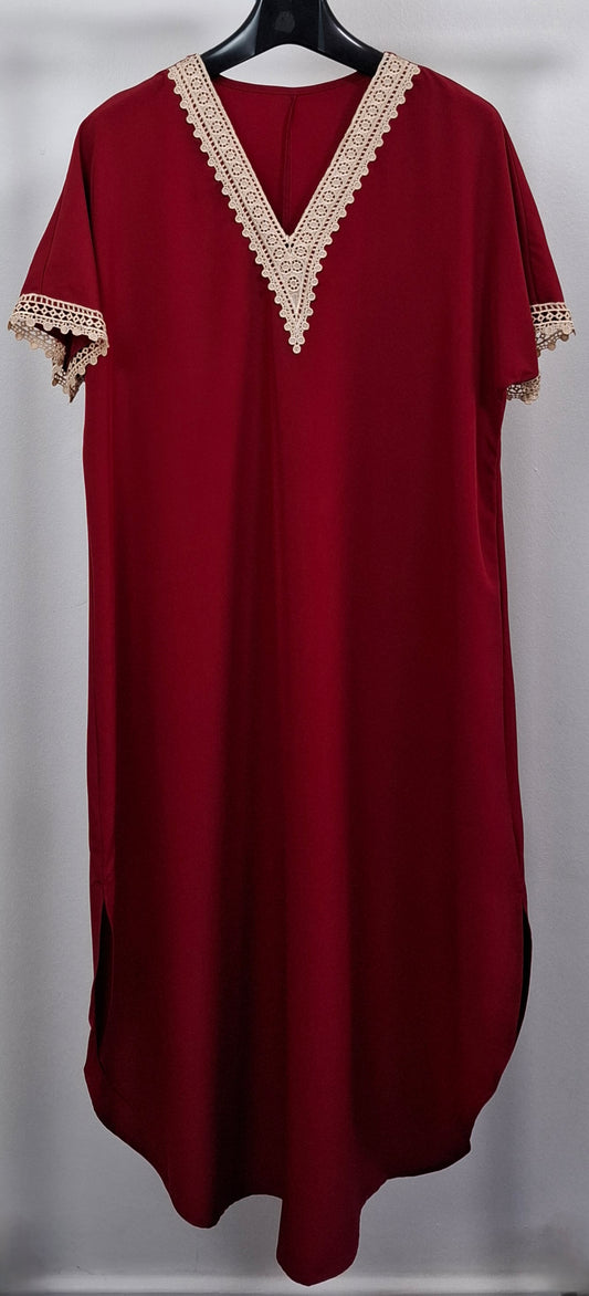 Red short sleeve dress