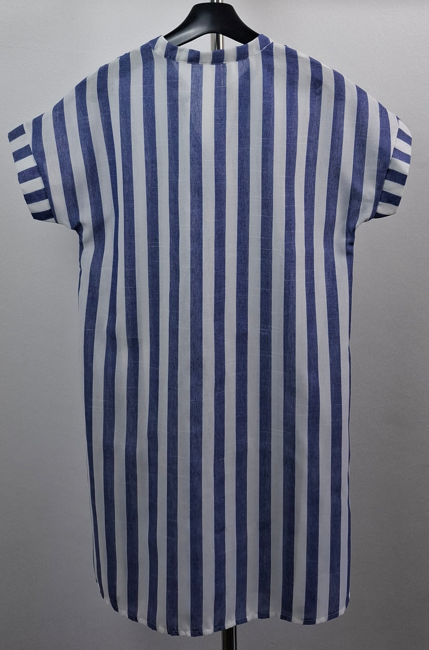Short Sleeve Stripe Shirt Dress