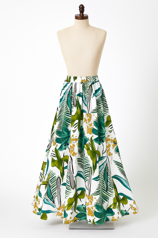 Tropical Print Skirt