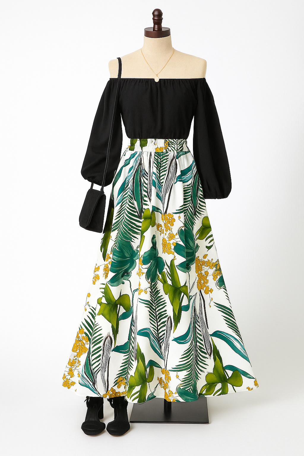 Tropical Print Skirt